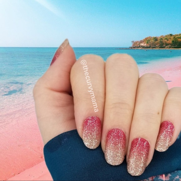 Color Street Other - 2/$20 color street nail wraps nails coral bay ombre glitter gold clay terracotta